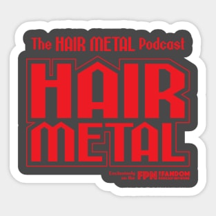 Hair Metal Red Sticker